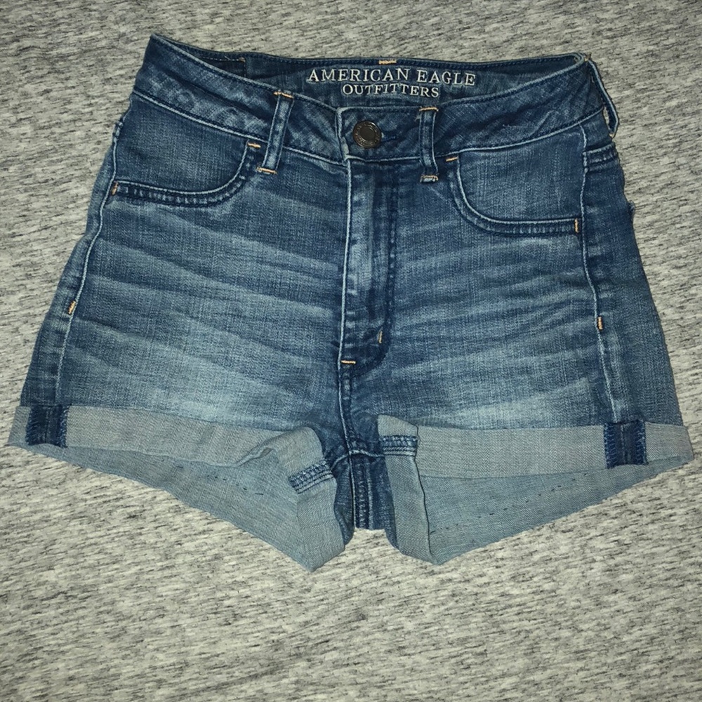 High wasted jean shorts